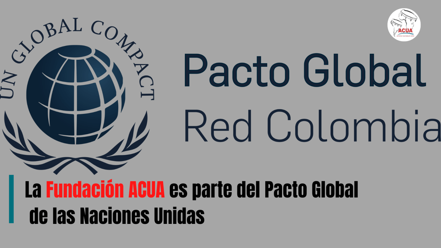 La Fundación Acua Es Parte Del Pacto Global De Las Naciones Unidas Acua 9408