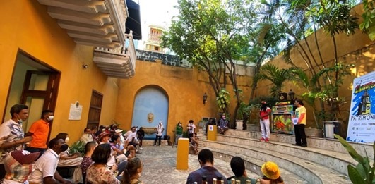 Presentación ante las autoridades del PES Champeta – Casa de Bolívar (Cartagena)